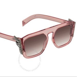 FENDI Pink Gradient Square Ladies Sunglasses NWT